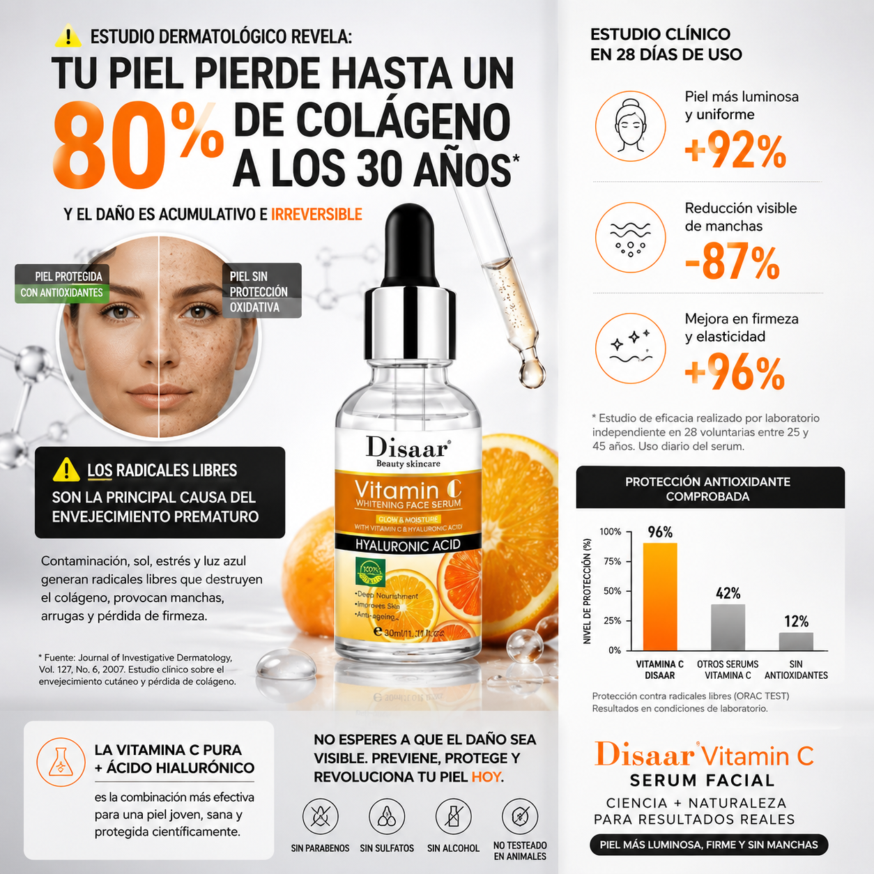 SERUM VITAMINA C CON ACIDO HIALURONICO