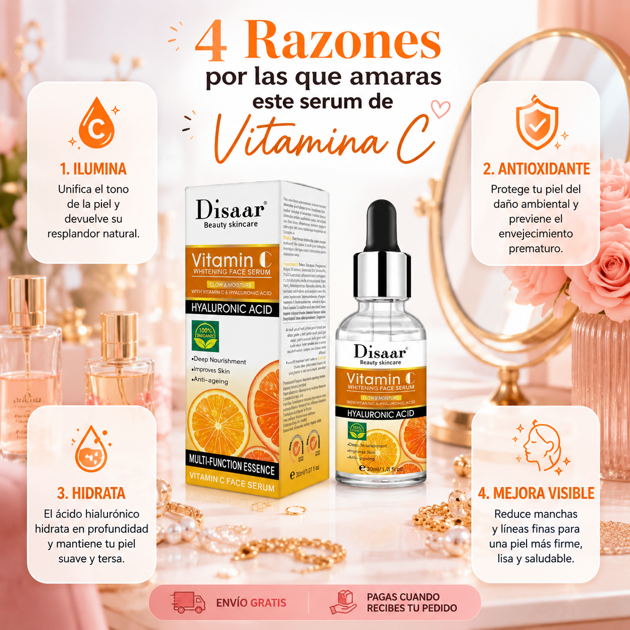 SERUM VITAMINA C CON ACIDO HIALURONICO
